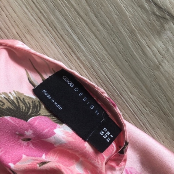 ASOS Pink Floral Asymmetrical Dress - Picture 8 of 10